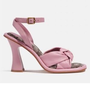 Coach Quincey Leather Tulip Pink Women's Sandals